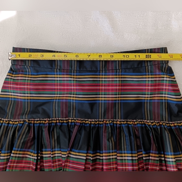 J. CREW Stewart Plaid Drop Waist Taffeta Skirt 0P XSP - Picture 5 of 8